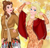 Prinzessinnen im Winter - Belle und Elsa