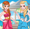 Elsa und Anna Brautjungfer Kleider